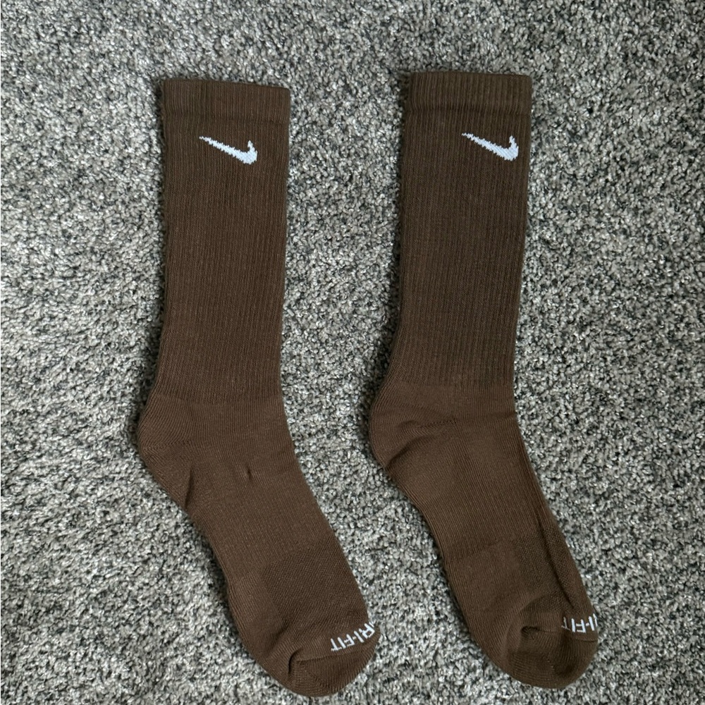Nike Dark Brown Crew Socks